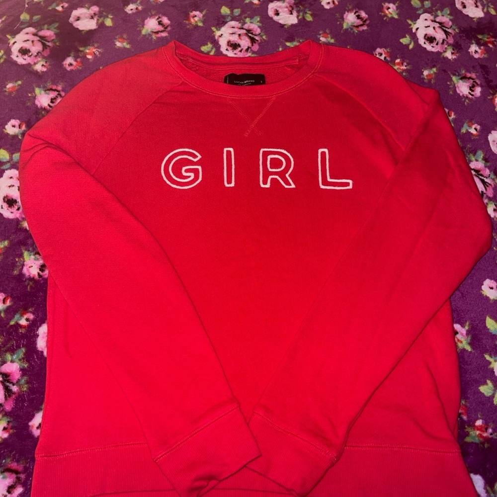 Lucky Brand ~ “ GIRL “ Crew Neck Sweatshirt!